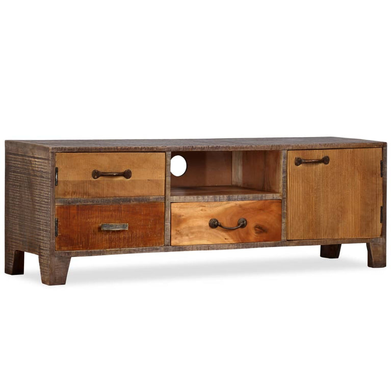 Tv-meubel vintage 118x30x40 cm massief hout MeubelReus