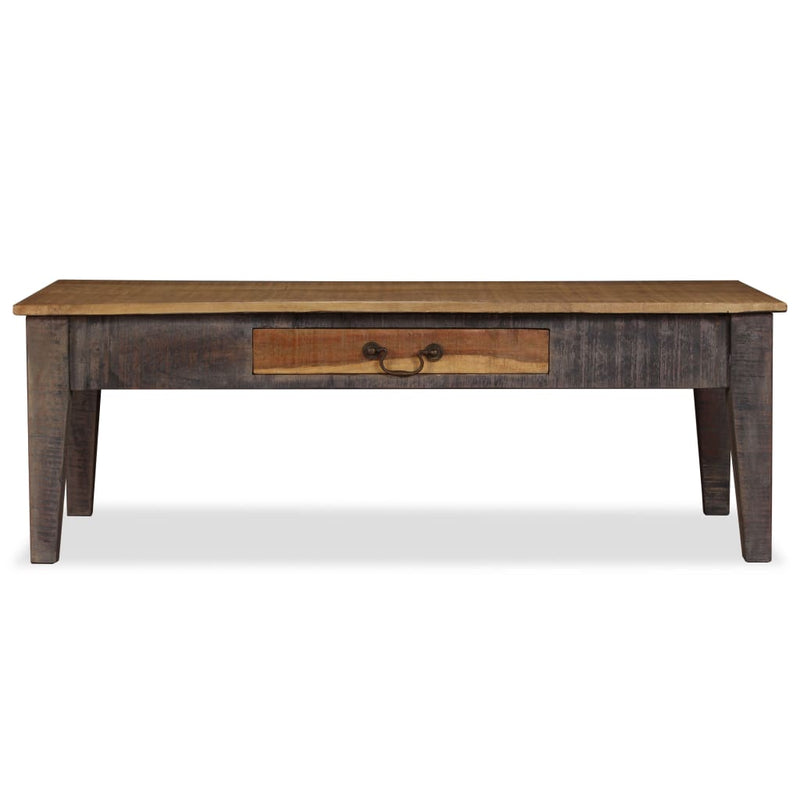 Salontafel vintage stijl 118x60x40 cm massief hout MeubelReus