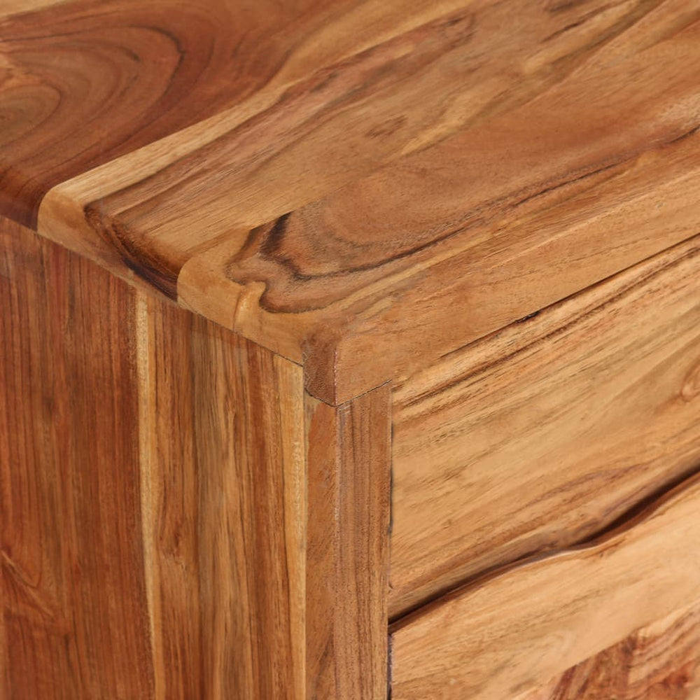 Tv-meubel met bewerkte deuren 117x30x40 cm massief acaciahout MeubelReus