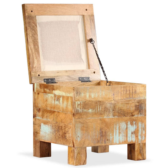Opbergbankje 40x40x45 cm massief gerecycled hout MeubelReus