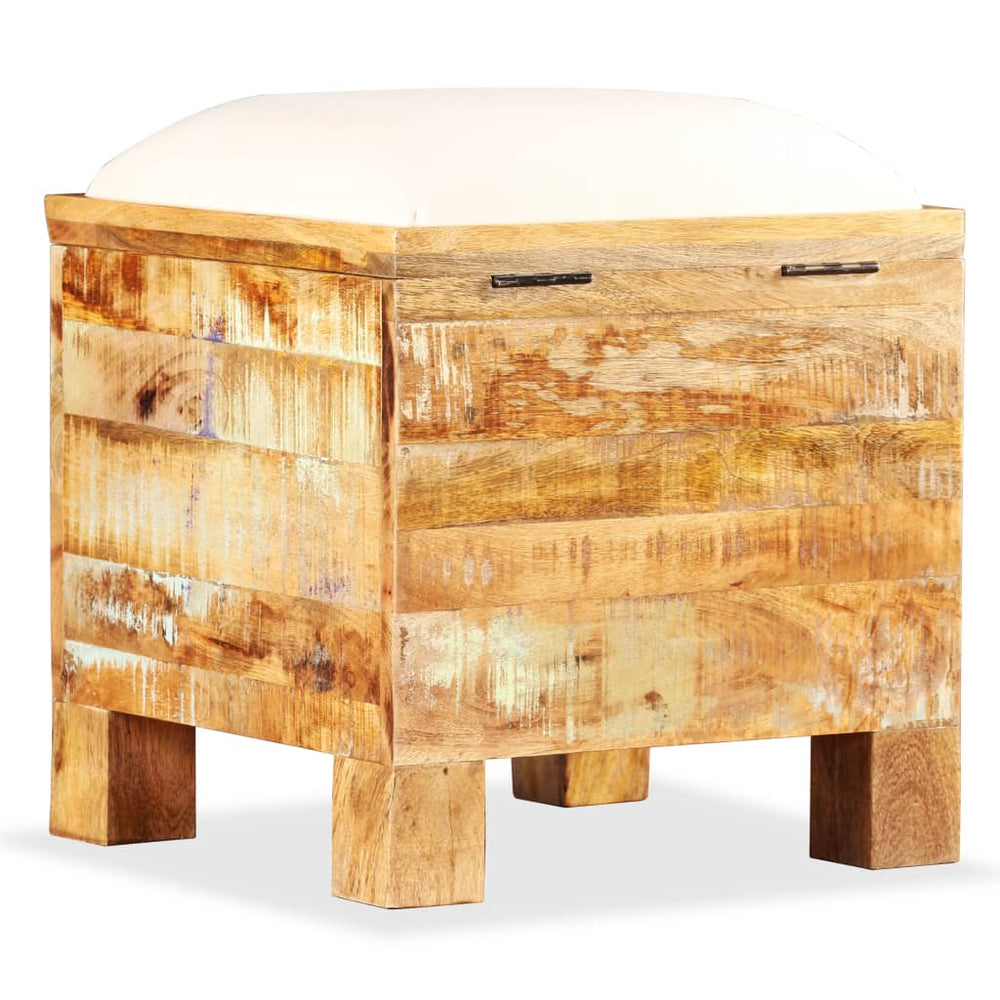Opbergbankje 40x40x45 cm massief gerecycled hout MeubelReus