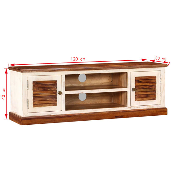 Tv-meubel 120x30x40 cm massief sheesham/mangohout MeubelReus