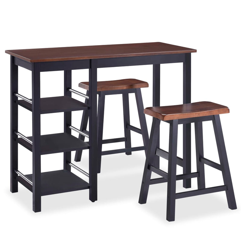 3-delige Barset MDF zwart MeubelReus