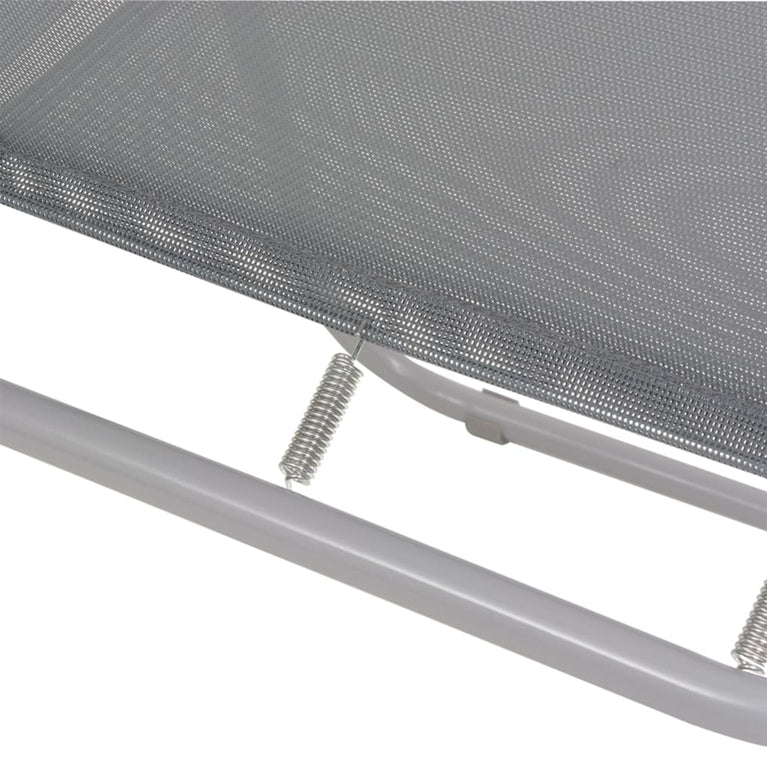 6-delige Tuinset staal en textileen grijs MeubelReus