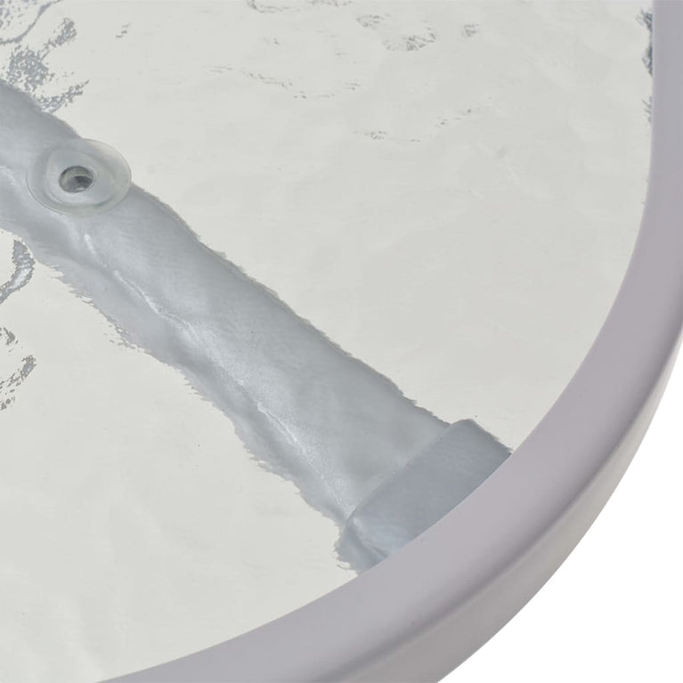 8-delige Tuinset staal en textileen grijs MeubelReus