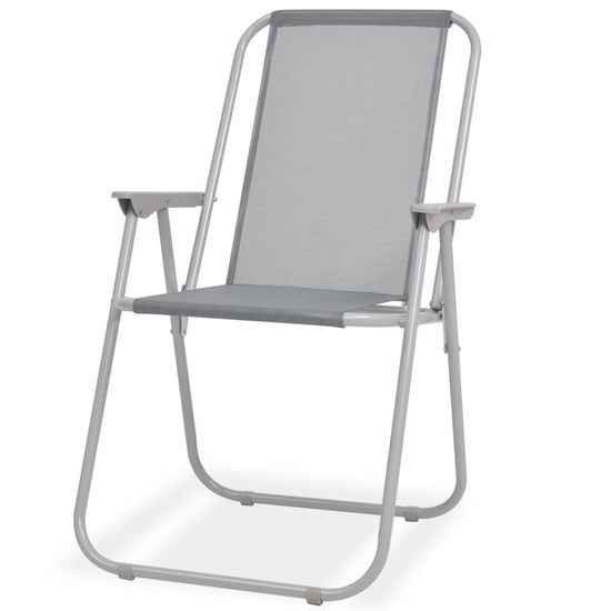 8-delige Tuinset staal en textileen grijs MeubelReus