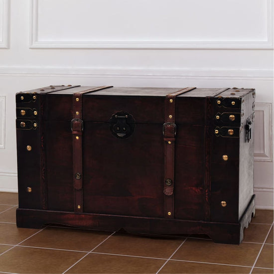 Schatkist vintage stijl 66x38x40 cm hout MeubelReus
