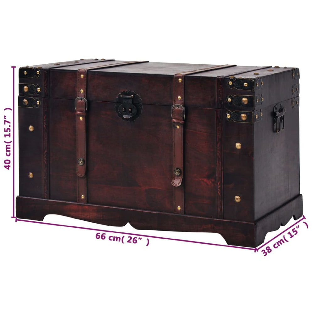 Schatkist vintage stijl 66x38x40 cm hout MeubelReus