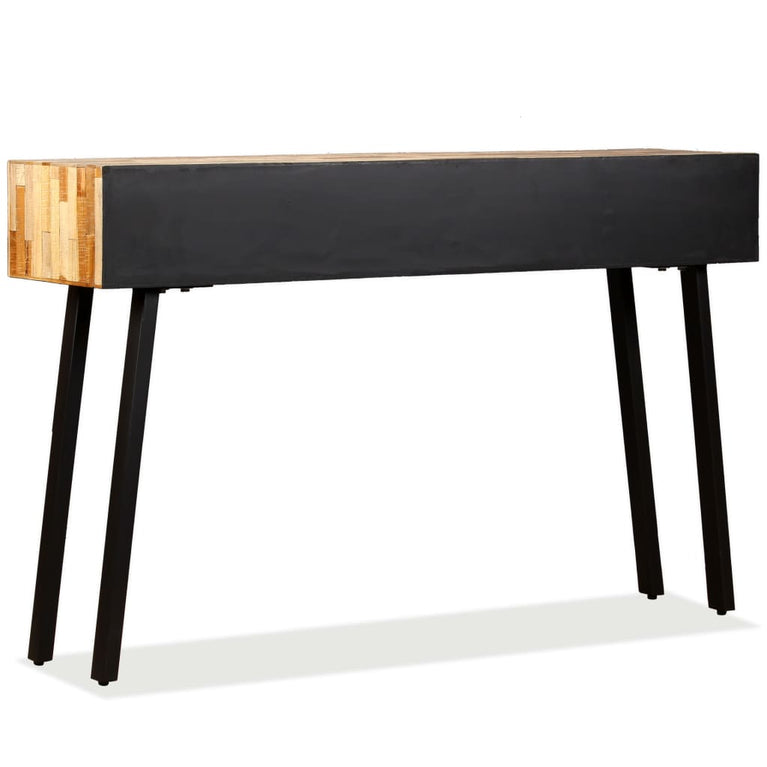 Wandtafel 120x30x76 cm massief gerecycled teakhout MeubelReus