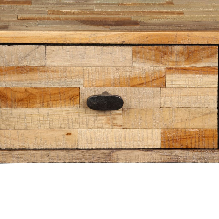 Wandtafel 120x30x76 cm massief gerecycled teakhout MeubelReus