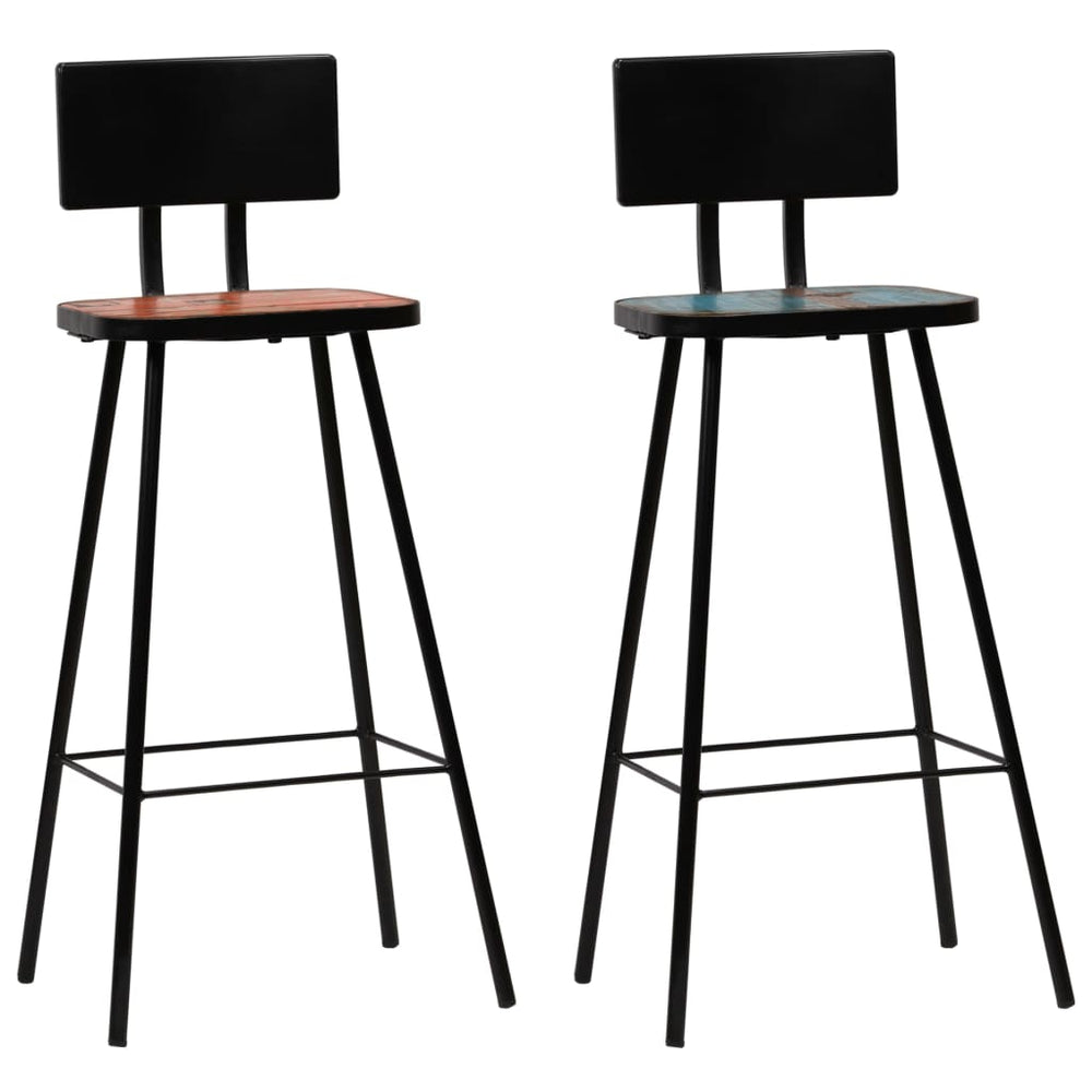 3-delige Barset massief gerecycled hout meerkleurig MeubelReus