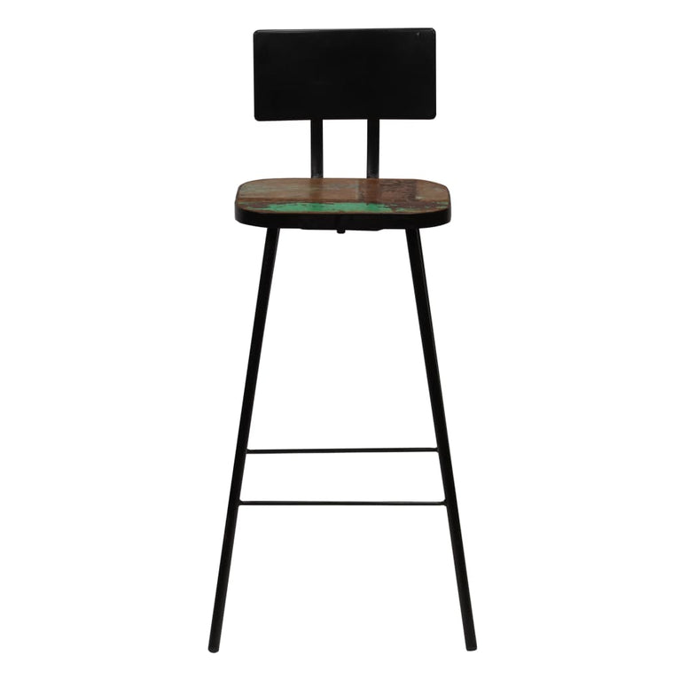 3-delige Barset massief gerecycled hout meerkleurig MeubelReus