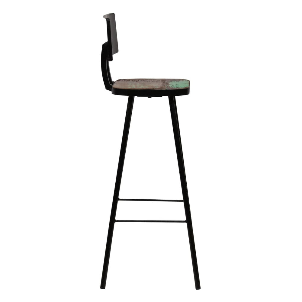 3-delige Barset massief gerecycled hout meerkleurig MeubelReus
