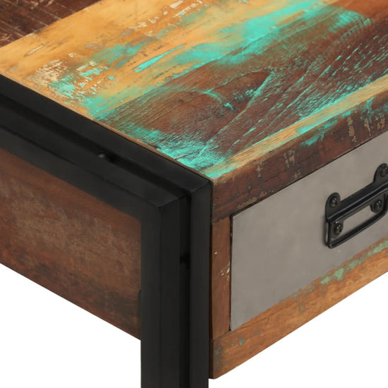 Salontafel met 3 lades 100x50x35 cm massief gerecycled hout MeubelReus
