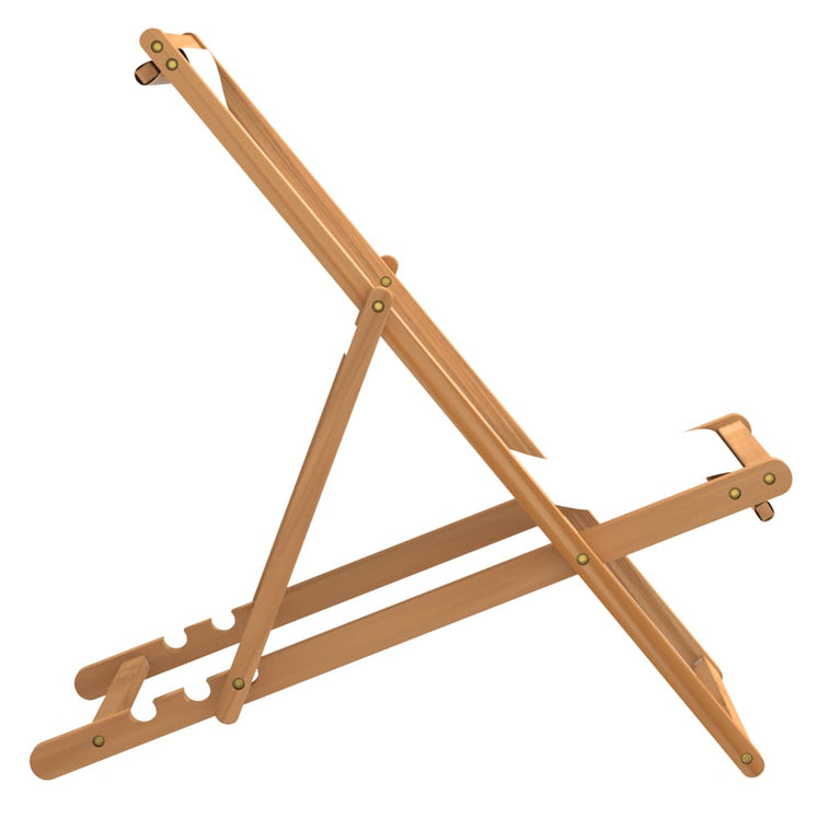 Ligstoel 56x105x96 cm teakhout crème MeubelReus