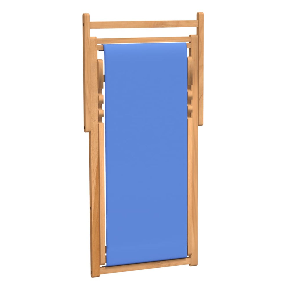 Ligstoel 56x105x96 cm teakhout blauw MeubelReus