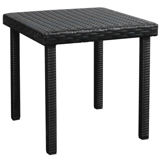 Ligbedden 2 st met tafel poly rattan zwart MeubelReus