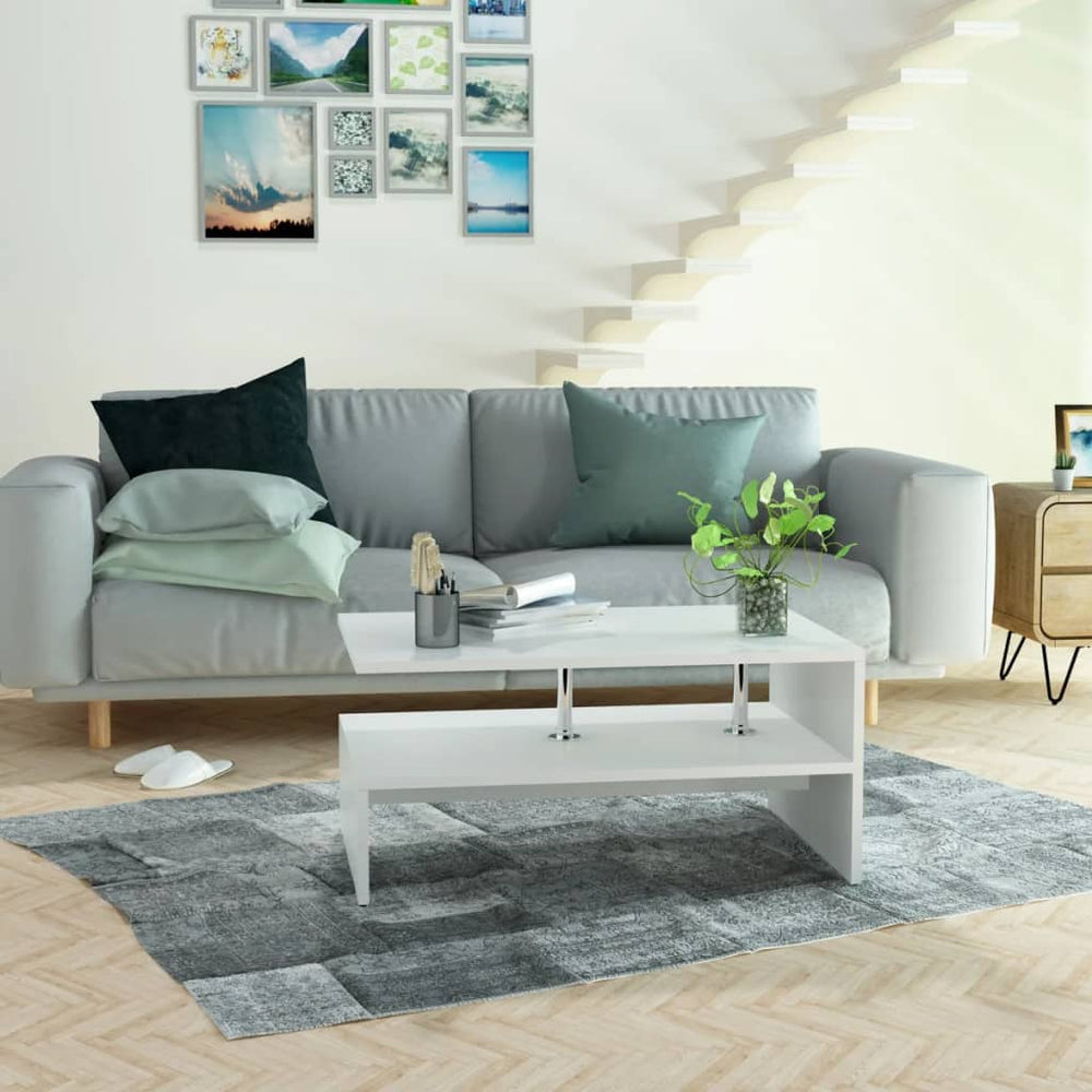 Salontafel 90x59x42 cm spaanplaat wit MeubelReus