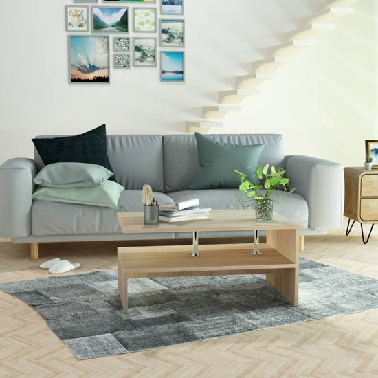 Salontafel 90x59x42 cm spaanplaat eiken MeubelReus