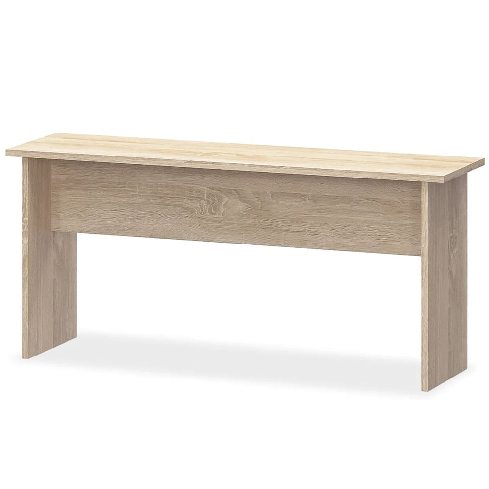 Eettafel en banken spaanplaat eikenkleur 3 st MeubelReus