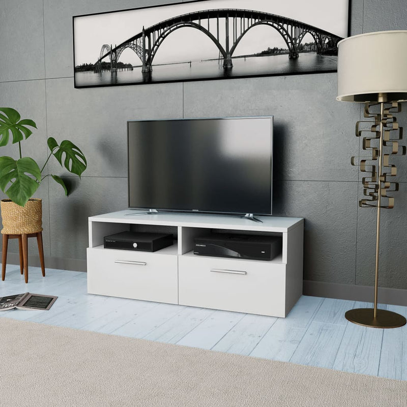 Tv-meubel 95x35x36 cm spaanplaat wit MeubelReus