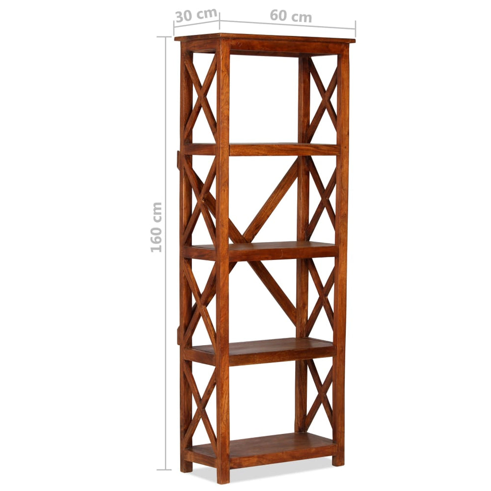 Boekenkast 60x30x160 cm acaciahout met honingafwerking MeubelReus
