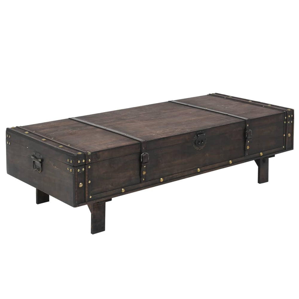 Salontafel vintage stijl 120x55x35 cm massief acaciahout MeubelReus
