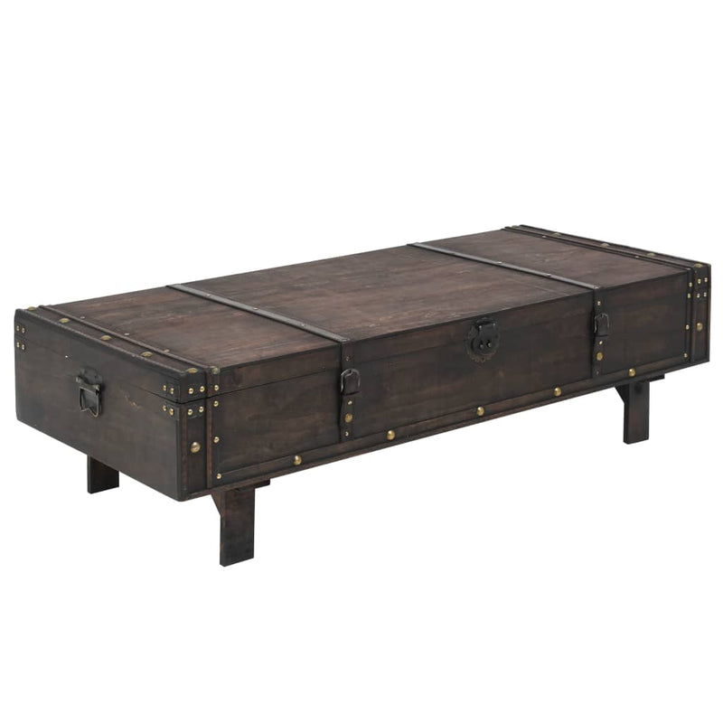 Salontafel vintage stijl 120x55x35 cm massief acaciahout MeubelReus