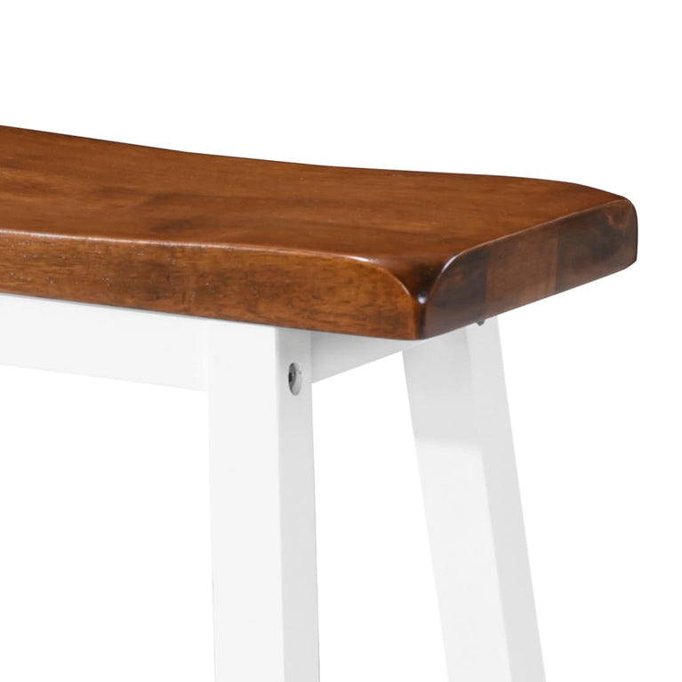 3-delige Bartafel en -krukkenset massief hout MeubelReus