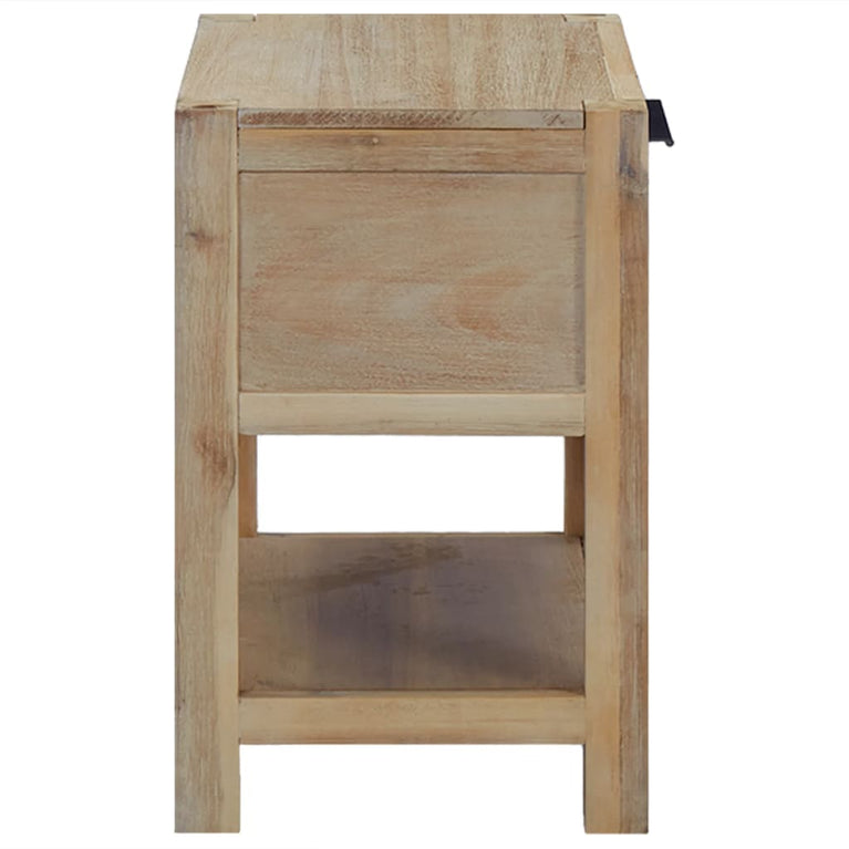 Nachtkastje met lade 40x30x48 cm massief acaciahout