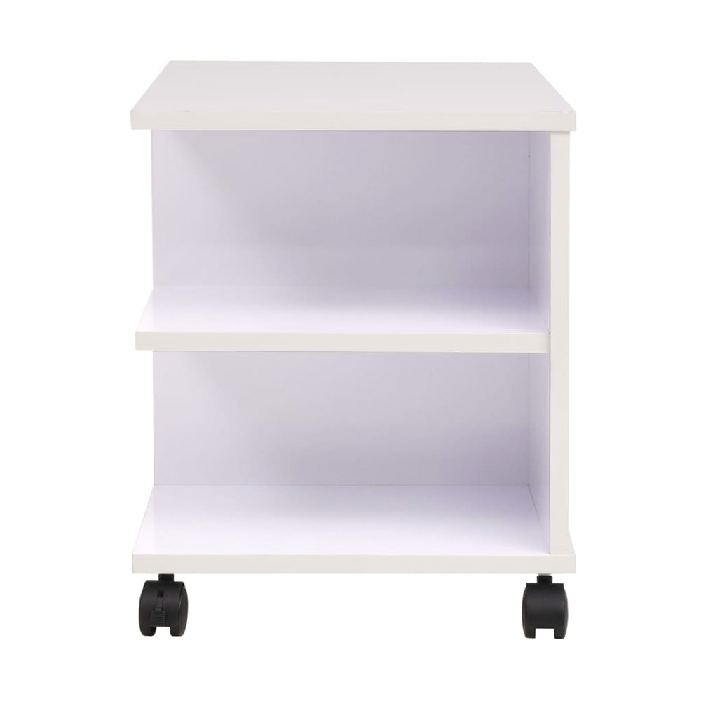 Plankenkast verrijdbaar 50x35x42 cm wit MeubelReus