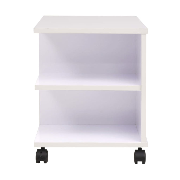 Plankenkast verrijdbaar 50x35x42 cm wit MeubelReus
