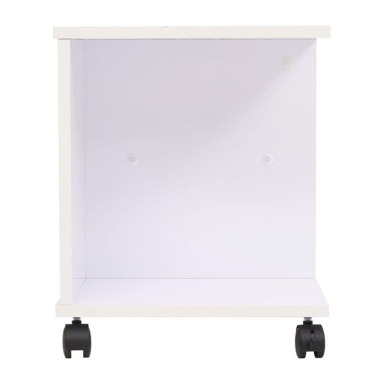 Plankenkast verrijdbaar 50x35x42 cm wit MeubelReus