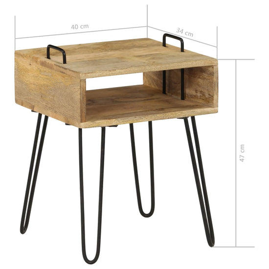 Nachtkastje 40x30x47 cm massief mangohout MeubelReus