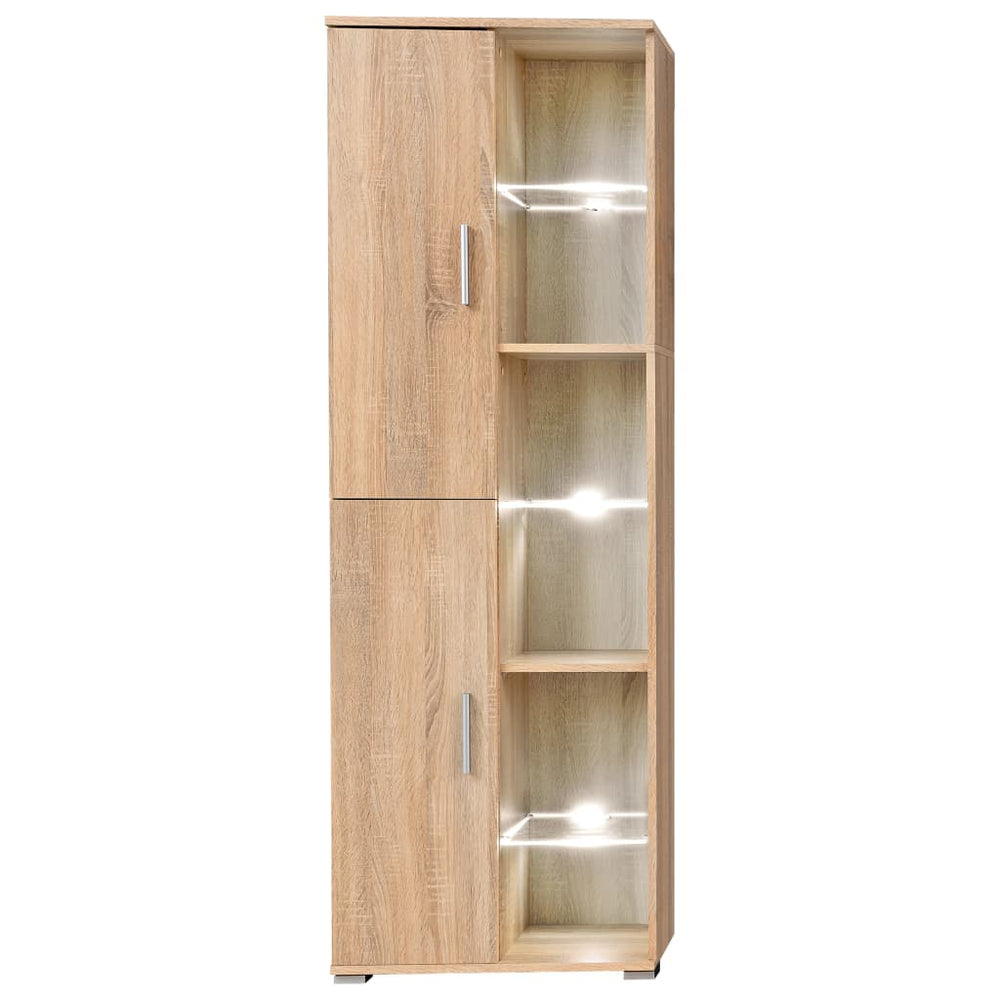 Tv-wandmeubel met LED-verlichting Sonoma eiken MeubelReus
