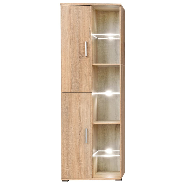 Tv-wandmeubel met LED-verlichting Sonoma eiken MeubelReus