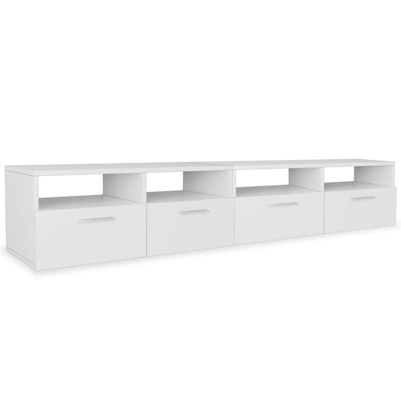 Tv-meubel 95x35x36 cm spaanplaat wit 2 st MeubelReus