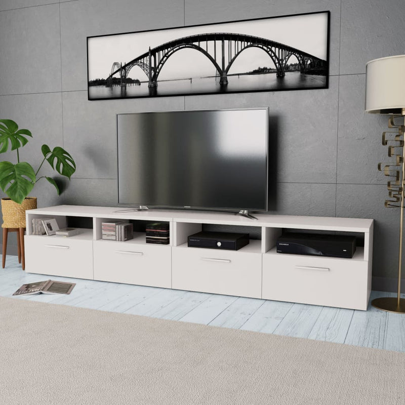 Tv-meubel 95x35x36 cm spaanplaat wit 2 st MeubelReus