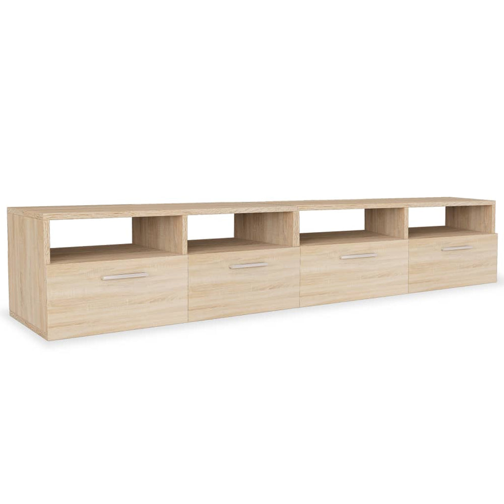 Tv-kasten 95x35x36 cm spaanplaat eikenkleurig 2 st MeubelReus