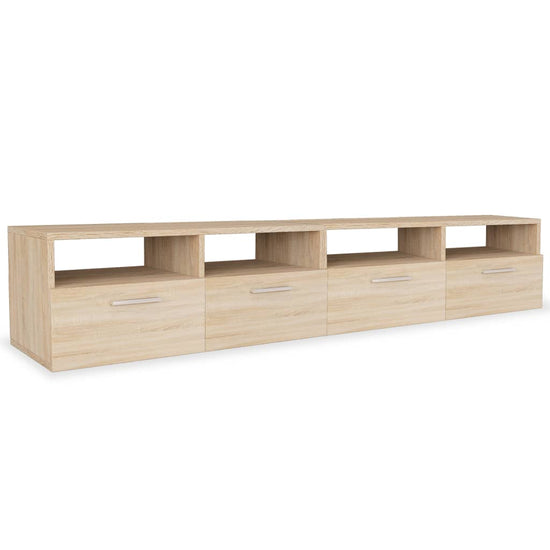 Tv-kasten 95x35x36 cm spaanplaat eikenkleurig 2 st MeubelReus