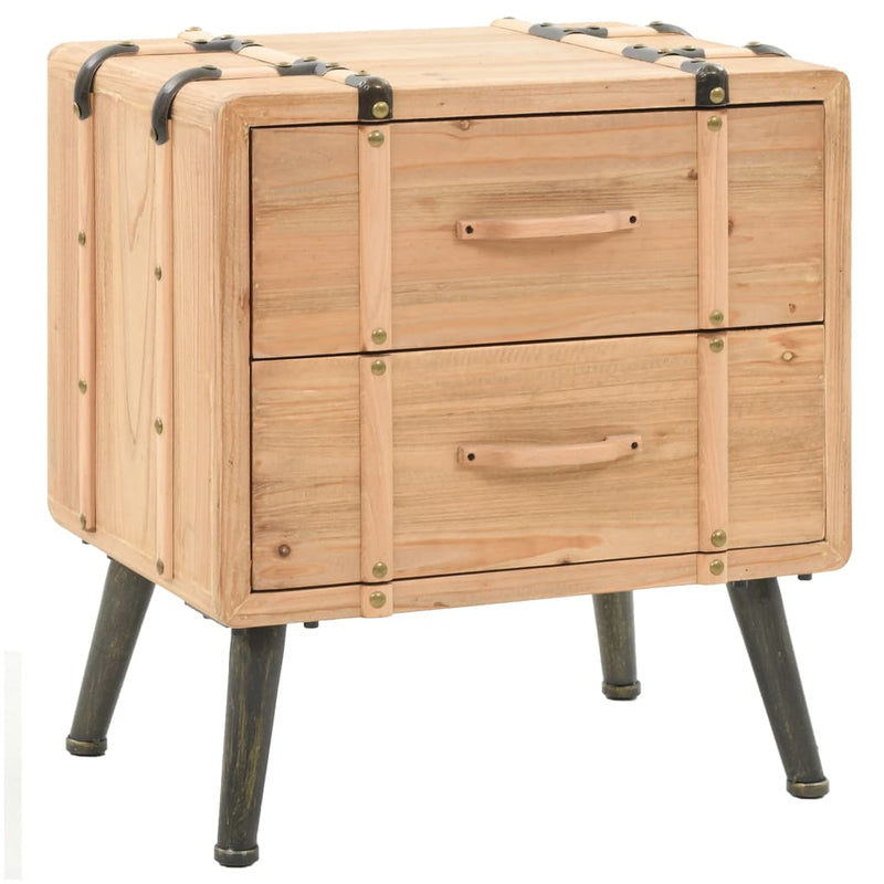 Nachtkastje 50x35x57 cm massief vurenhout MeubelReus