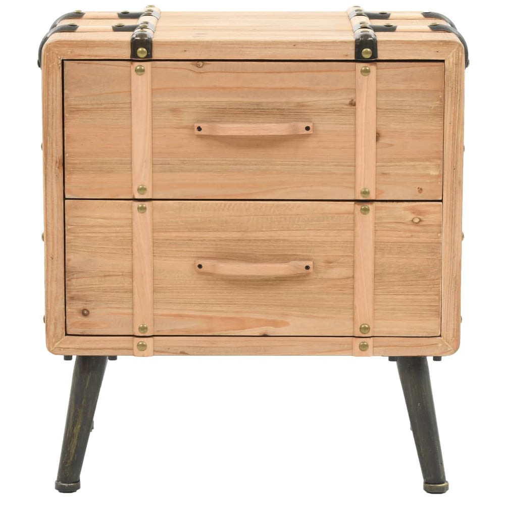 Nachtkastje 50x35x57 cm massief vurenhout MeubelReus