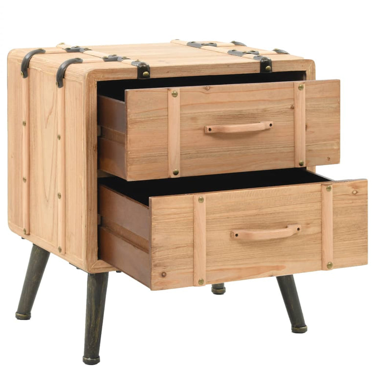 Nachtkastje 50x35x57 cm massief vurenhout MeubelReus