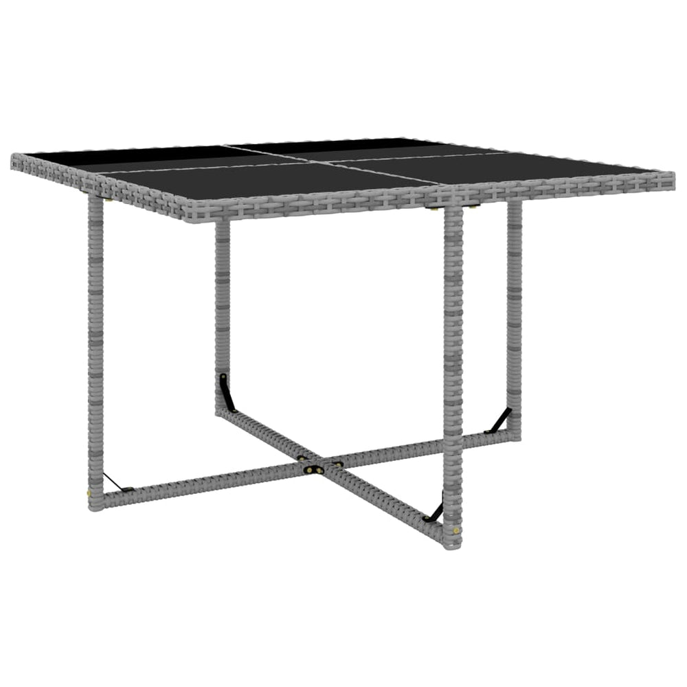 5-delige Tuinset met kussens poly rattan grijs MeubelReus