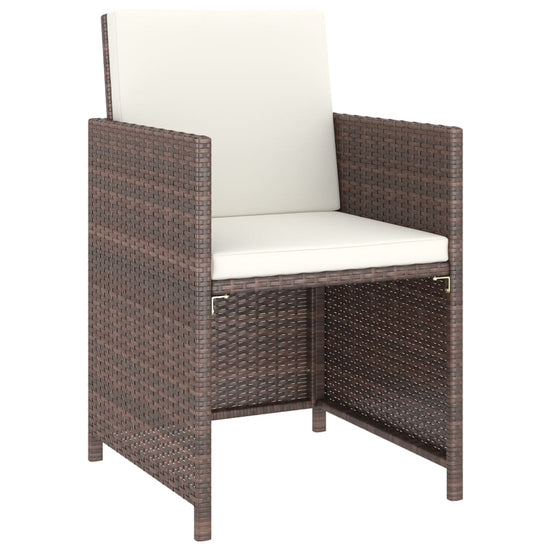 6-delige Tuinset met kussens poly rattan bruin MeubelReus