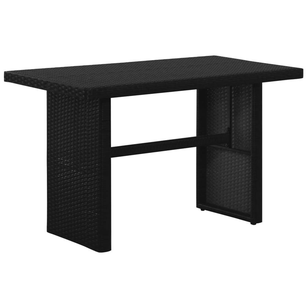 3-delige Loungeset met kussens poly rattan zwart MeubelReus