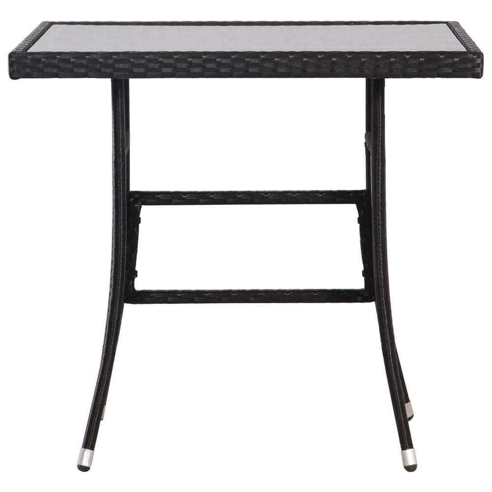 Tuintafel 80x80x74 cm poly rattan zwart MeubelReus