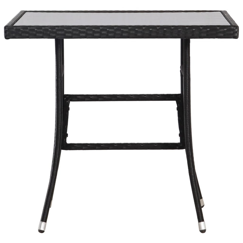 Tuintafel 80x80x74 cm poly rattan zwart MeubelReus