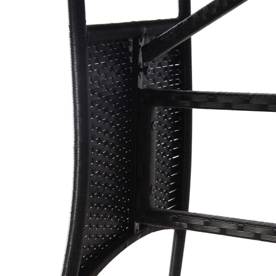 Tuintafel 80x80x74 cm poly rattan zwart MeubelReus