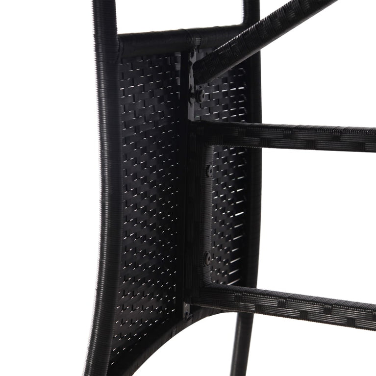 Tuintafel 80x80x74 cm poly rattan zwart MeubelReus